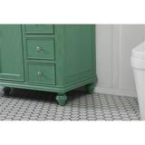 Elegant Decor Otto 42 Contemporary Solid Wood Single Bathroom Vanity In Mint
