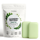 Hypoallergenic Laundry Soap Bar with Green Tea for Sensitive Skin 2Pcs