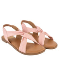 Shoetopia Cross Strap Pink Flat Sandals For Women & Girls /Uk4,Pink,4,B0C6V23LP7