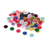 Enakshi 100 Candy Color 2 Holes Round Resin Button For Sewing Craft Scrapbook 1Cm