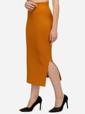 Wedani Womens Lycra Saree Shapewear Petticoat (S Mustard),Mustard,S,Polyester,Solid,