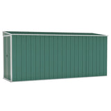 Vidaxl Wall-Mounted Galvanized Steel Garden Shed, Green, Secure Outdoor Storage For Tools, Furniture, Durable Material With Lock Function, Weather-Resistant, Easy Assembly