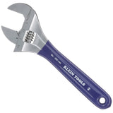 Klein Tools D5098 Adjustable Wrench, Extra Wide Jaw Forged Drive Wrench with High Polish Chrome Finish, 8Inch