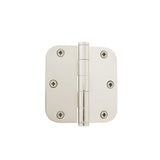 Grandeur Hardware 819965 3.5 Button Tip Residential Hinge with 5/8 Radius Corners in Polished Nickel, 3.5 x 3.5