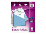 Avery 75254 Binder Pockets Assorted Colors 5 Count