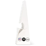 Lineco Self-Stick Double Wing Easel Back, 12 inches, White, Package of 25 (L328-1238)