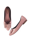 Shoetopia Oversized Bow Detailed Peach Belly For Girls-Eu36,Bronze,3,B0D5HGXNFL