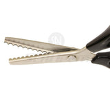 Fabric Pinking Shears - Serrated Scalloped Stainless Steel Professional Sewing Scissors for Leather, Tailoring, Paper Crafts (Bl