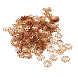 ATORSE 4x300Pieces Iron Flower Beads Caps Beads Spacer for Jewelry Making 8mm Golden