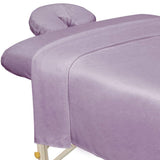 ForPro Professional Collection Premium Microfiber 3Piece Massage Sheet Set, Lavender, UltraLight, Stain and WrinkleResistant 