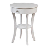 Convenience Concepts Classic Accents Schaffer 1 Drawer End Table with Shelf, 20L x 20W x 24H, White