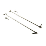PZRT 2pcs 10 Window Lock Hook & Eye Door Latch Stainless Steel Cabin Hook with Screw Eye Pins