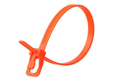 RETYZ EveryTie 6 Inch Fluorescent Orange Releasable, Reusable, OneHanded, ToolFree, Patented Cable Tie and Zip Tie Solution 