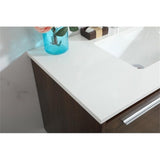 Elegant Decor Roman 36 Aluminum Alloy Mdf Single Bathroom Vanity In Walnut