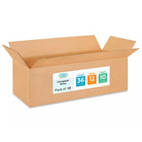 Large Shipping & Moving Boxes 36x12x10 inches (10-Pack) - Extra Strength 200 lb vs Regular - Corrugated Boxes for Packaging Movi