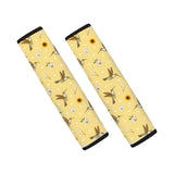 Coldinair Hummingbird Car Seat Belt Pads Seatbelt Covers,Soft Comfort Shoulder Seatbelt Pads Cover Flower Seat Belt Cushion for 