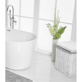 Elegant Decor Indoor Modern 71 Inch Soaking Roll Top Bathtub In Glossy White - 71X31.4X23.6