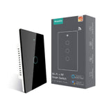 MoesGo 2nd Generation WiFi RF433 Smart Touch Wall Single Fire Smart Switch,No Neutral Wire Needed Compatible with Smart Life/Tuy