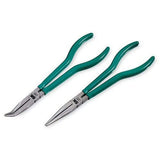 SK Tools USA 2 Piece Extra Long Needle Nose Pliers Set: 11 Straight & 11 45 Degree Angled Tip | 17832