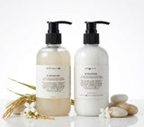 Wild Hermit Wellness KindShine Rice Water and Flaxseed Shampoo and Conditioner Set, 10 oz Each, 2 Count
