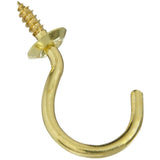 National Hardware N119727 V2021 Cup Hooks in Solid Brass, 2 pack