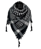 Digniti Real Arafat Scarf Black White Shemagh Men Head Scarf Ghutra Arabian Arafat Scarf Army Miltary Scarf Large Size 48 X 48 I
