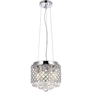 Living District Tully 4-Light Modern Style Metal Pendant In Chrome Finish
