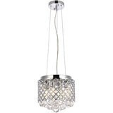 Living District Tully 4-Light Modern Style Metal Pendant In Chrome Finish