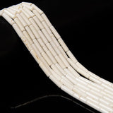 30 Pcs 4x13mm White Howlite Turquoise Stone Bead Round Tube DIY Healing Beads for Friendship Mens Bracelets Jewelry Making