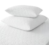 SET OF 2 NEW ZIPPERED QUILTED PILLOW COVERS - STANDARD SIZE