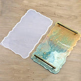 Ditya Crafts Resin Silicone Molding Tray for Resin Art and Craft Decorating Plate Handicraft, Transparent (12 x 9 inche)