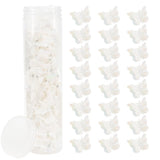 Ahoney 60PCS Mini Butterfly Hair Clips for Hair with Box Glitter 90s Y2k Hair Accessories for Girls Women (White)