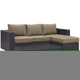 Modway Bronx 3 Piece Outdoor Patio Sofa Set WL02005MW