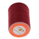ATORSE 2xLeather Sewing Waxed Polyester Cord Thread Hand Stitching Craft Dark Red