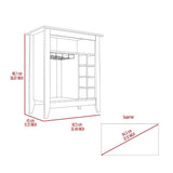 Tuhome Essential Bar Cabinet, One Open Shelf, Six Built-In Wine Rack, One Drawer -Espresso