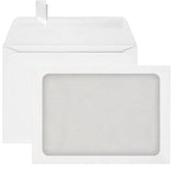 LUXPaper A7 Full Face Window Envelopes | Peel & Press | 5 1/4 x 7 1/4 | White | 70lb. Text | 50 Qty