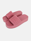 Ortho Joy Eva Sliders For Women || Waterproof & Everyday Flip Flops For Ladies || Slippers With Cushion Foot Bed || Anti-Slip Sole || Sweat Free || Super Flexible,Pink,6,B0DQTFRX5P