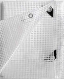 6 x 8 Clear Heavy Duty 14 mil Poly Tarp for Nursery Greenhouse Garden (Finished Size Approx. 56 x 76)