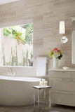 Living District Mel 1-Light Metal & Fabric Wall Sconce In Burnished Nickel/White