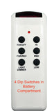 CHQ8BT7053T Ceiling Fan Remote Control 4 Dip Switch Version by MFP