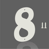 6 Inch White Metal Letters, Modern Metal House Address Letters and Numbers for Outside Signs, Outdoor Mailbox Numbers, for Door,