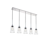 Living District Indoor Modern Home Decorative Bright Ceiling Auspice 5 Light Chrome Pendant