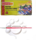 Camlin Camel Students Water Color Tubes Set 12 Shades With Small Painting Palette Round Brush Combo Art Set For Painting
