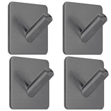 Fotosnow Locking Curve Premium Gray Stainless Steel Hooks: Heavy Duty Anti-Slip Wall Hooks for Bathroom, Kitchen, Entryway - Hol