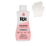 Rit Dye - Liquid Fabric Dye for Crafting, Clothing, and D cor - 8 oz. Bottle - Rose Quartz (Gloves Included)