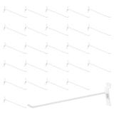 SINCHEEWAY 50 Pack Slatwall Hooks, Slatwall Accessory for Hanging, Slat Board Hook for Garage, Retail, Home, and Shop Display (W