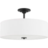 Progress Lighting Inspire Collection Graphite Three-Light 18 Semi-Flush Mount, 11.50x18.00x18.00