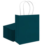 qiqee 30PCS Medium Gift Bag with Handles Bulk 11x5x8 Gift Bags Green Blue Bags Multiple Uses (Medium Size)