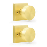 Gold Dummy Door Knob, Single Side No-Turning Brass Door Handles,2 Pack Inactive Half Dummy Door Knob Set