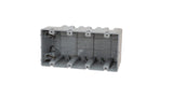 Southwire MSB4G Four Device Adjustable Depth, Heavy Duty 42lb. Mounting Screws Included 4Gang PVC Electrical Box, Gray